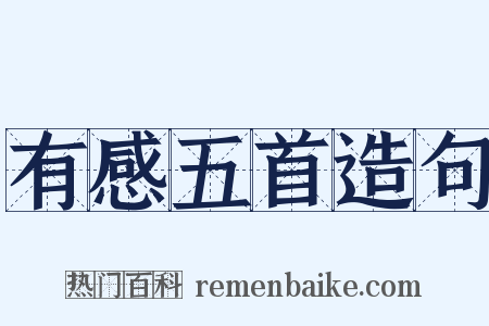 有感五首造句是什么意思的图片